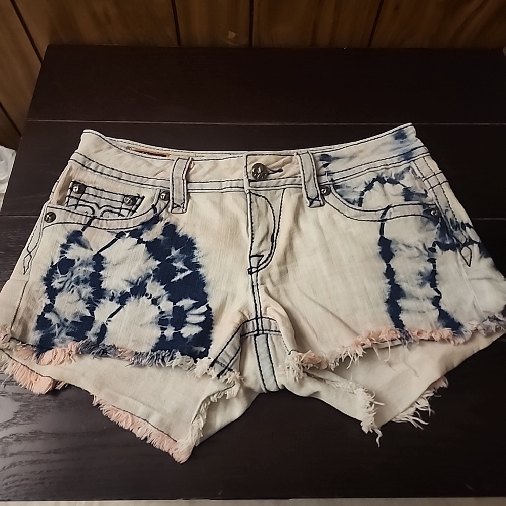 Rock Revival Blue Tie-Dye Jean Shorts